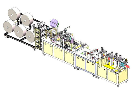 100-150PCS/Min FFP2 die tot Machines N95 maken 5 laag met de efficiency van hete luchtcottonfiltration